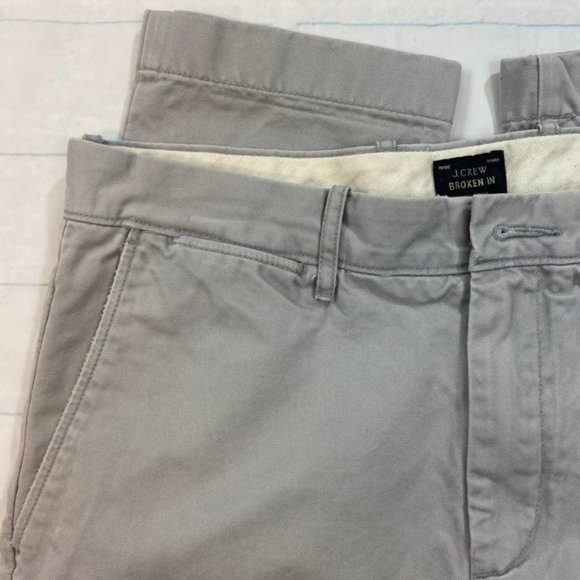 J. Crew Broken In Grey Chino Pants Bottoms - Picture 4 of 10